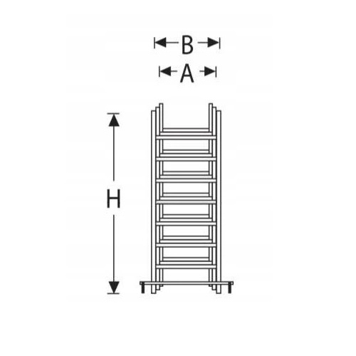 Stabile Aluminium Leiter 3x12 8m universal